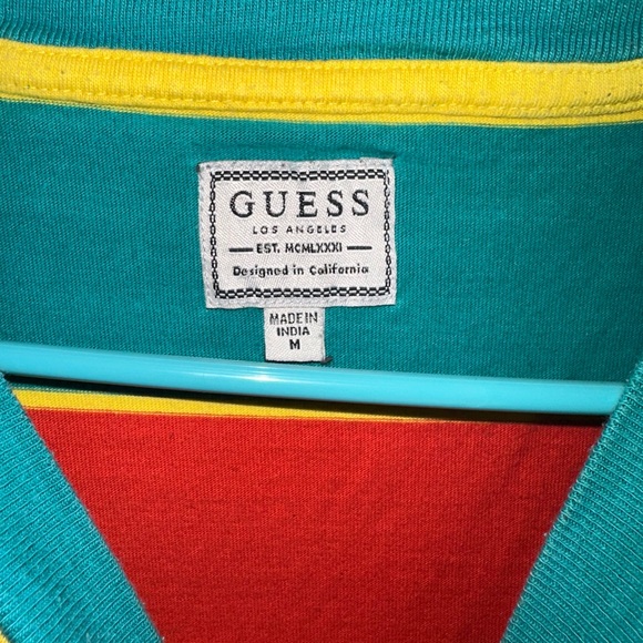 Guess Teal and Yellow T-Shirt - Picture 3 of 4
